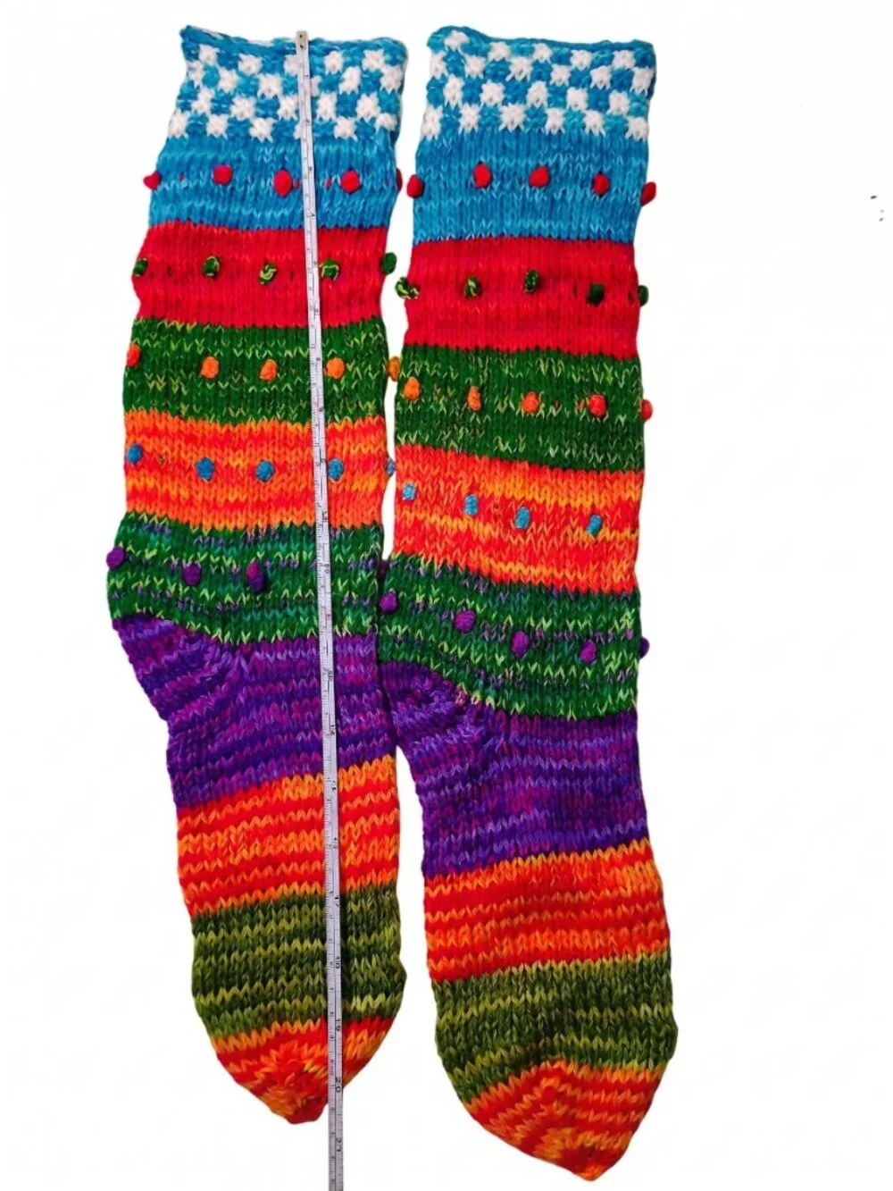 Hand-knitted warm winter socks from Cusco
